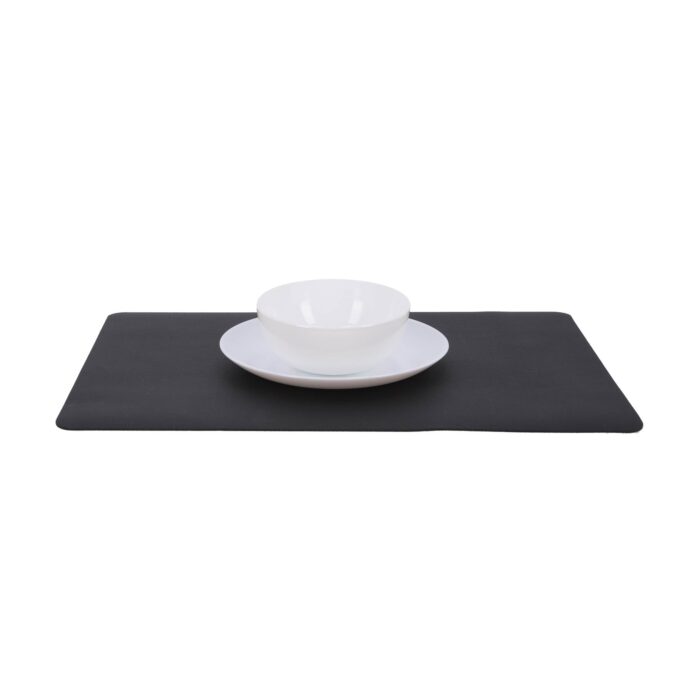Placemat leer zwart 43x30 cm - Afbeelding 4