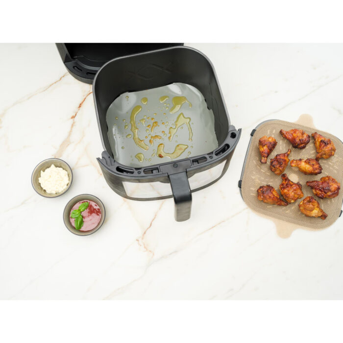Nostik Airfryer bakvellen 2 stuks vierkant pfas vrij 24x24cm - Afbeelding 6