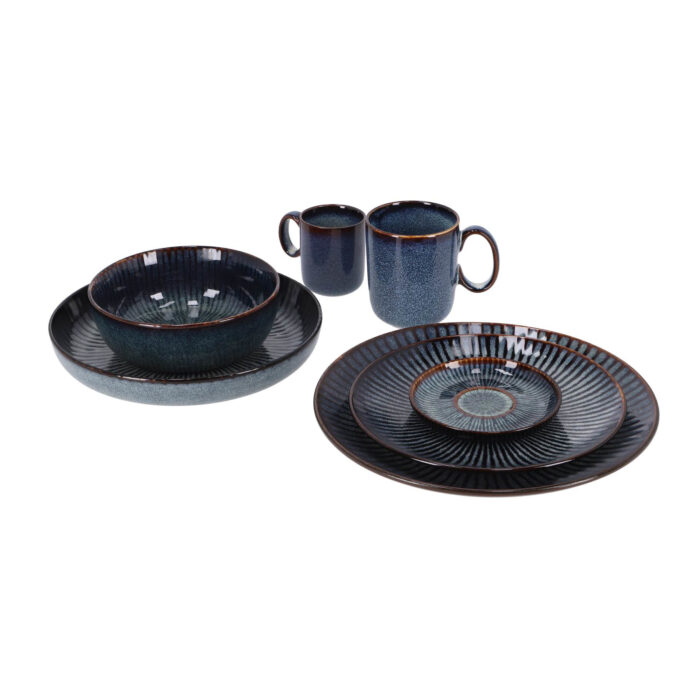 Cosy & Trendy Bord dessert d21,5xh2,9 cm atlantis stripe - Afbeelding 6