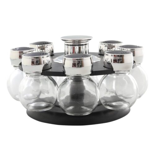 Kruidenrek draaibaar met 8 kruidenpotjes 21x12 cm