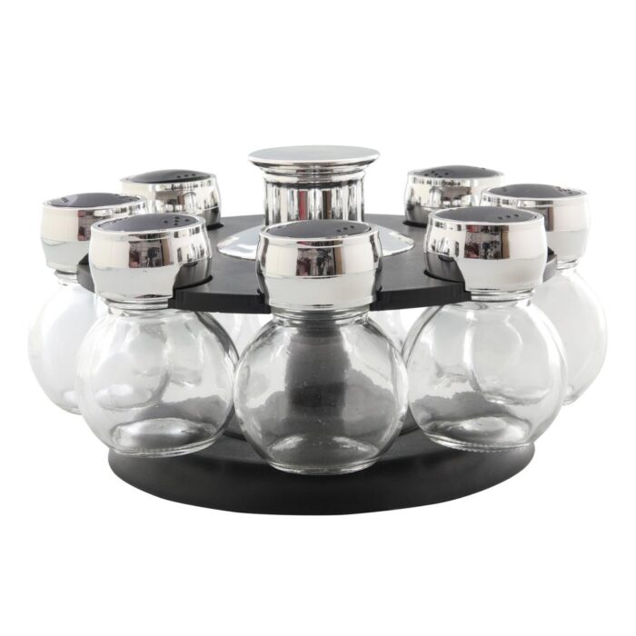 Kruidenrek draaibaar met 8 kruidenpotjes 21x12 cm