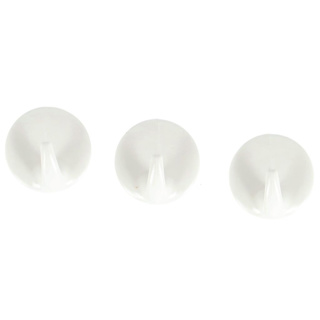 Metaltex Plakhaken 3 Stuks Rond Wit - Afbeelding 3