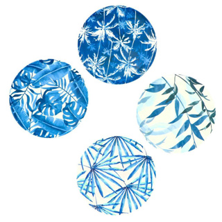 Bord Melamine Ø25 cm 4 assorti - Afbeelding 5