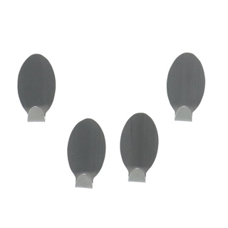 Metaltex Plakhaken Inox Ovaal Klein 4 Stuks - Afbeelding 2