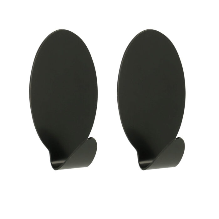 Haken zelfklevend zwart - Afbeelding 2