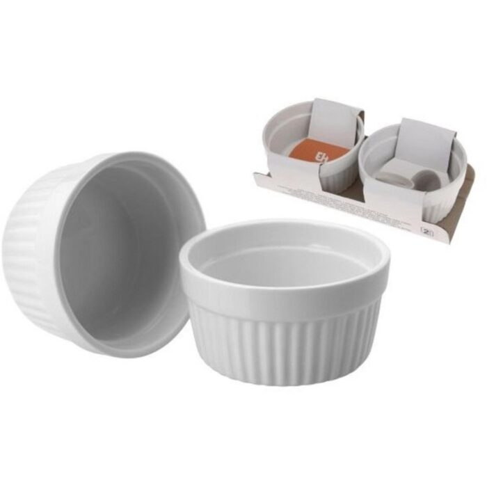 Ovenschaaltjes wit porselein 2 stuks 200 ml