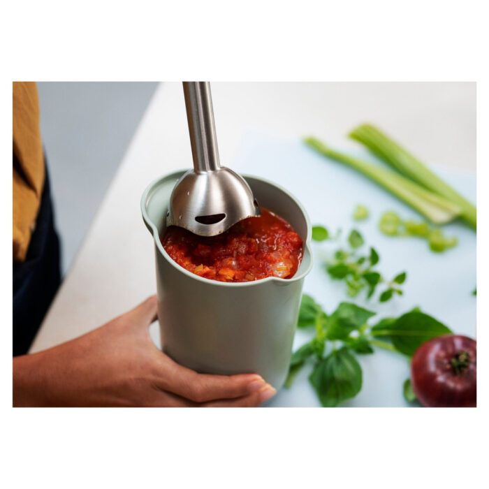 Mixbeker 1l met deksel nordic sage - Afbeelding 2