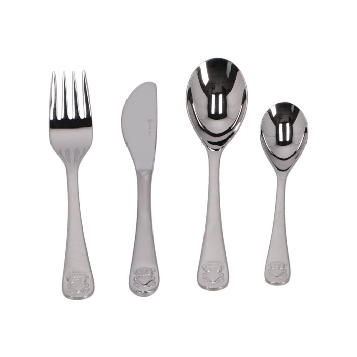 Kinderbestek 4 delig beer met hart - Afbeelding 4