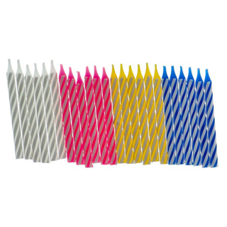 Metaltex Taartkaarsen 24 Stuks en 12 Houders - Afbeelding 2