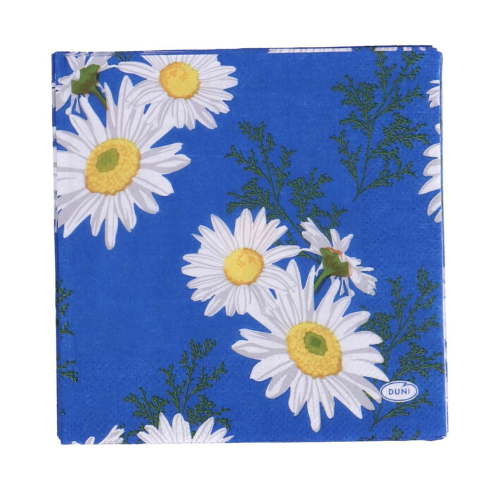 Servetten Daisy Blue 24x24 cm - Afbeelding 3