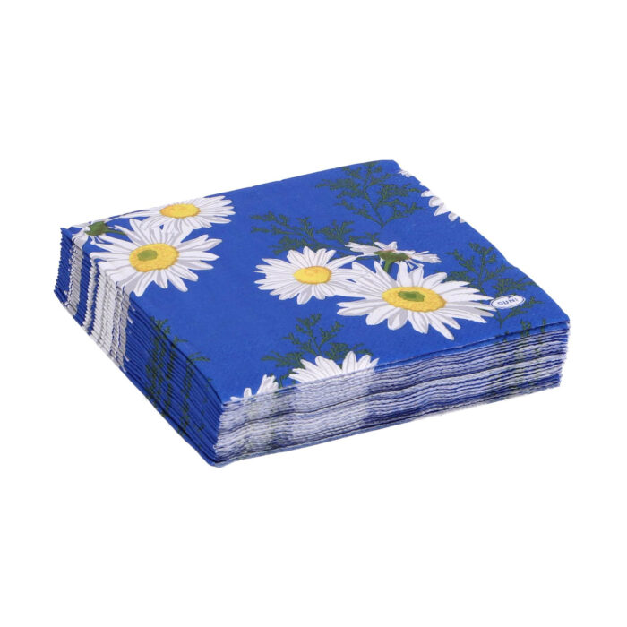 Servetten Daisy Blue 24x24 cm - Afbeelding 4