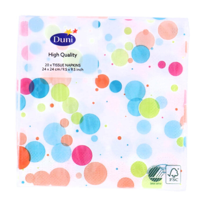 Servetten Festive Bubbles Multi 24x24 cm - Afbeelding 2