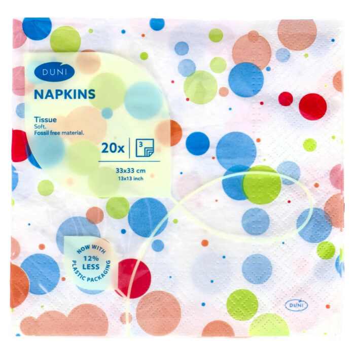 Servetten Festive Bubbles Multi 33x33 cm - Afbeelding 2