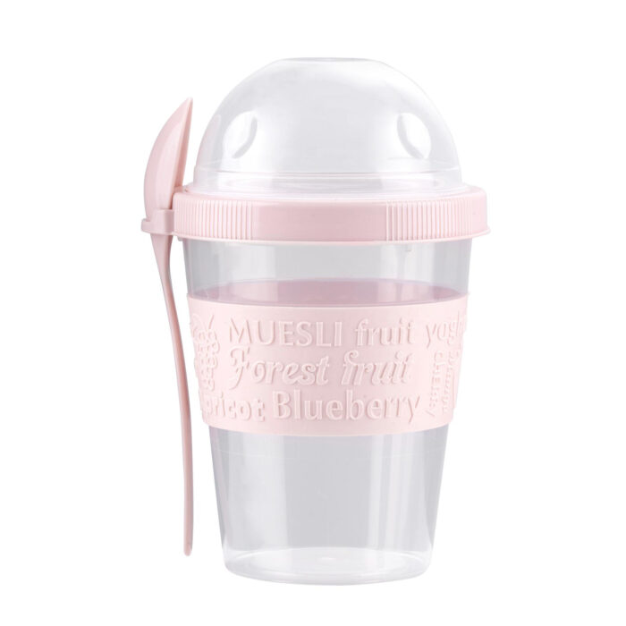 Yoghurtbeker met deksel en lepel - Afbeelding 4