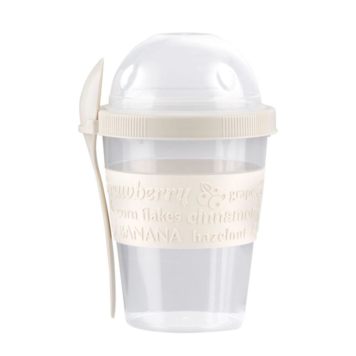 Yoghurtbeker met deksel en lepel - Afbeelding 6