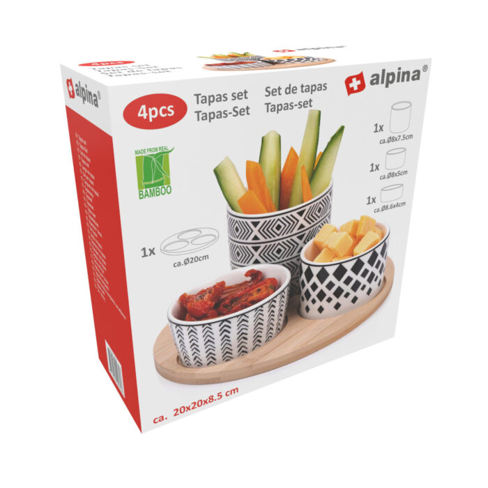 Tapasset rond 4 delig - Afbeelding 6