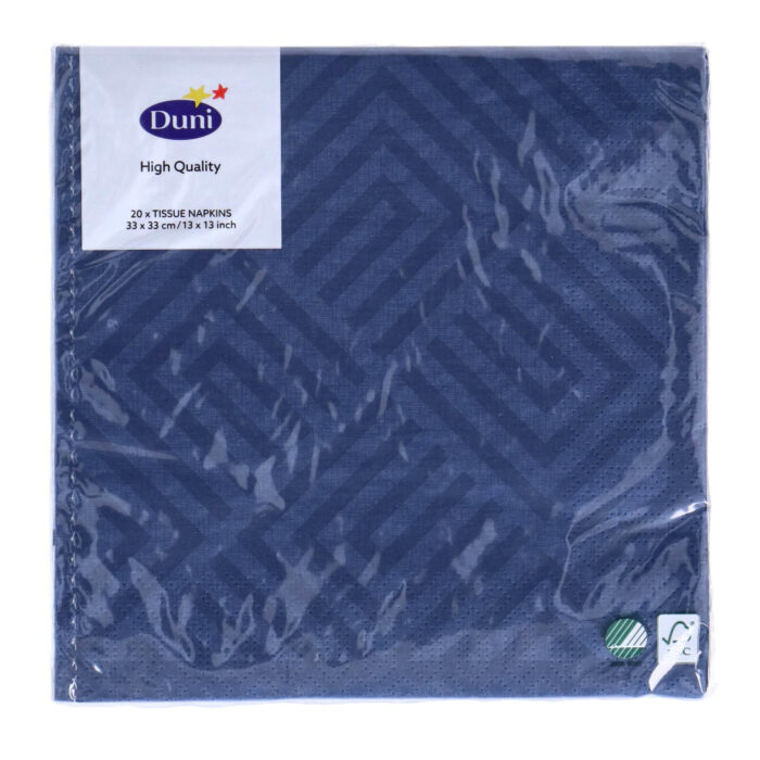 Servetten Mosaic Dark Blue 33x33 cm - Afbeelding 2