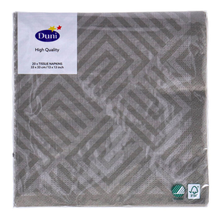 Servetten Mosaic Granite Grey 33x33 cm - Afbeelding 2