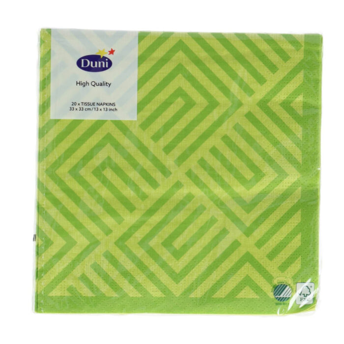 Servetten Mosaic Kiwi 33x33 cm - Afbeelding 2