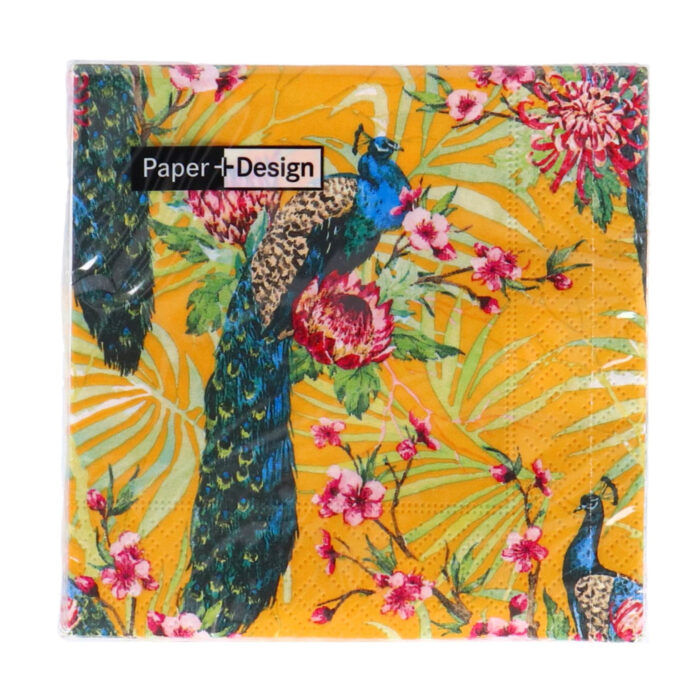 Servetten Tropic Peacock 24x24 cm - Afbeelding 2
