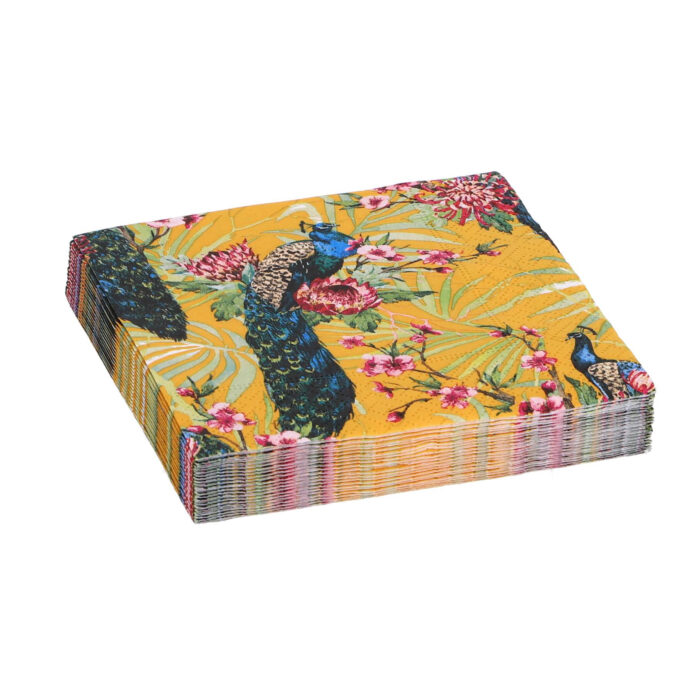 Servetten Tropic Peacock 24x24 cm - Afbeelding 4