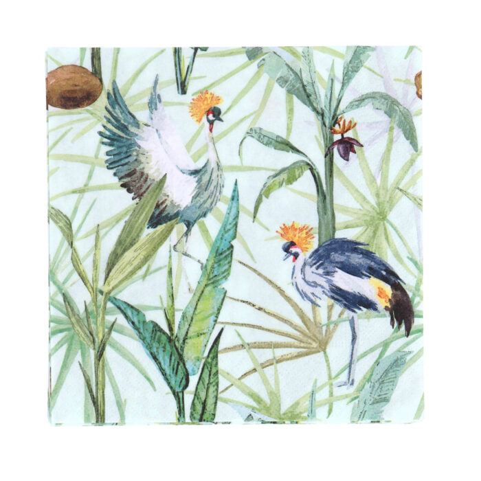 Servetten Dancing Birds 33x33 cm - Afbeelding 3