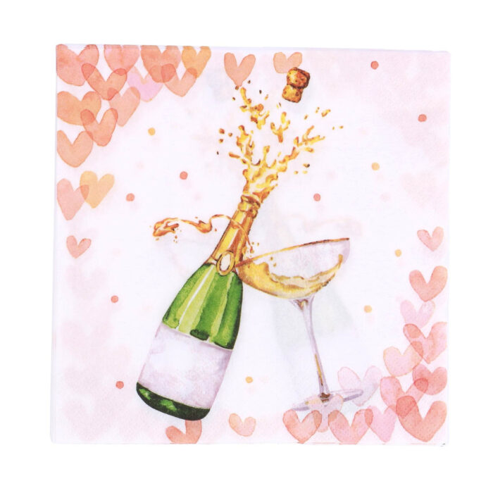 Servetten Hearts Bubbles 33x33 cm - Afbeelding 3
