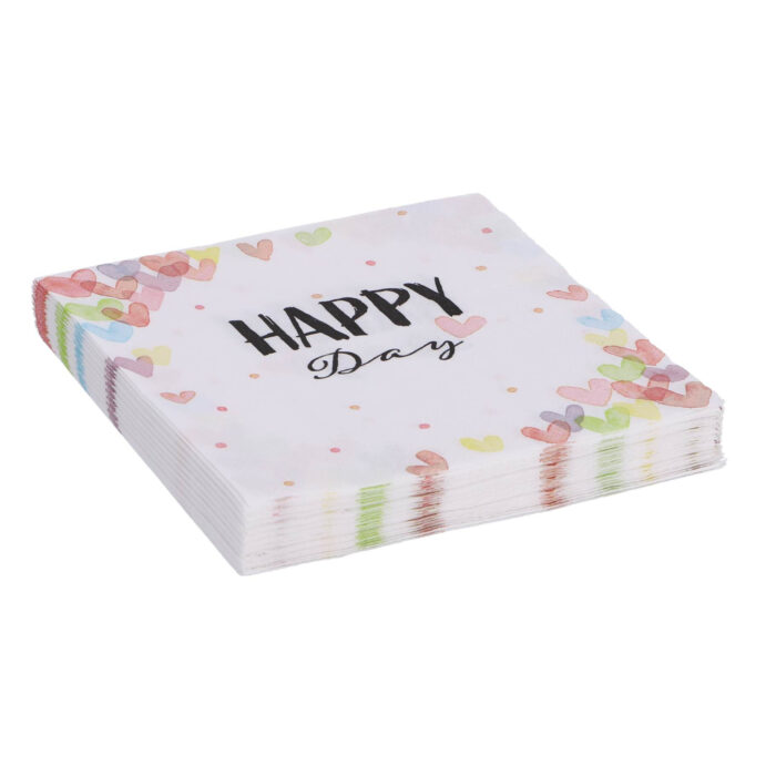 Servetten Hearts Happy 33x33 cm - Afbeelding 5