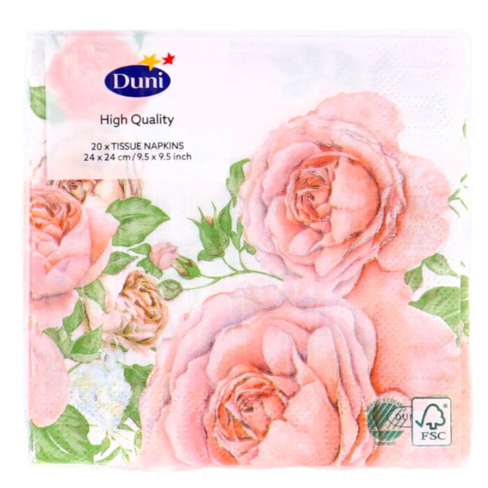 Servetten Rose Glory 24x24 cm - Afbeelding 2