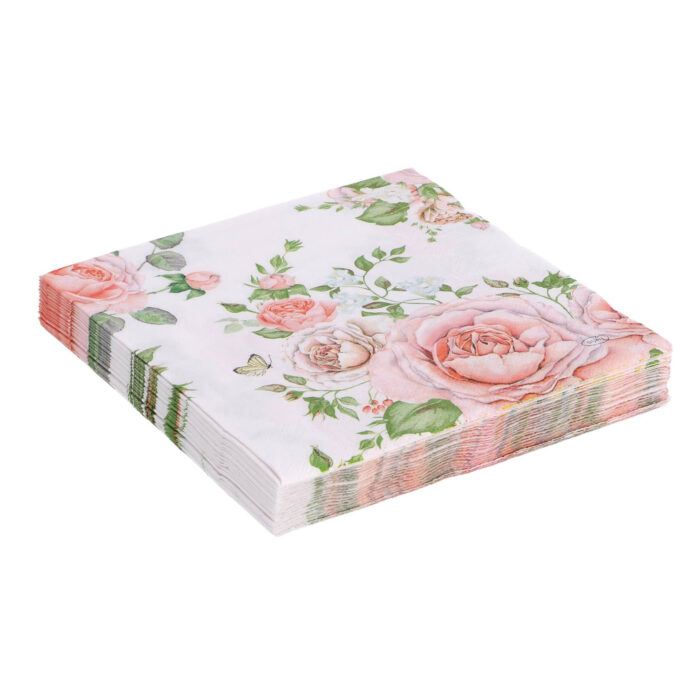 Servetten Rose Glory 33x33 cm - Afbeelding 4