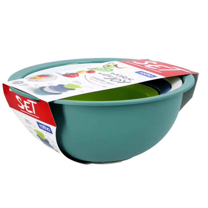 Schalenset met vergiet Caruba 4 delig - Afbeelding 2