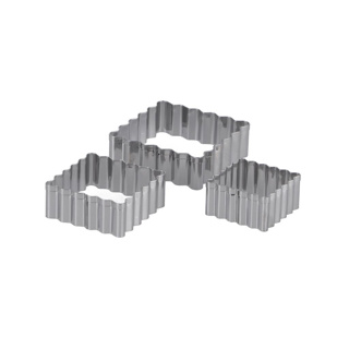 Set uitsteekvormen rvs vierkant 3 delig - Afbeelding 2