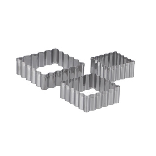 Set uitsteekvormen rvs vierkant 3 delig - Afbeelding 3