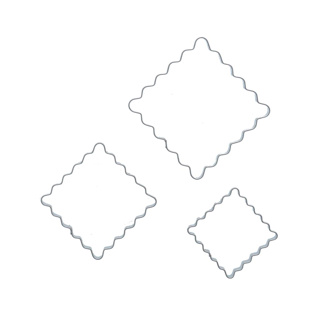 Set uitsteekvormen rvs vierkant 3 delig - Afbeelding 4