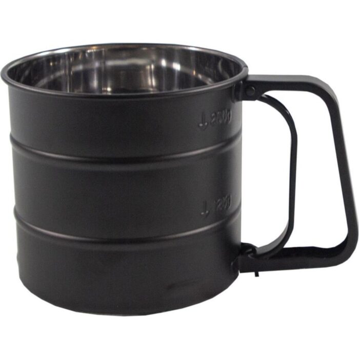 Meelzeef rvs zwart Ø10 cm