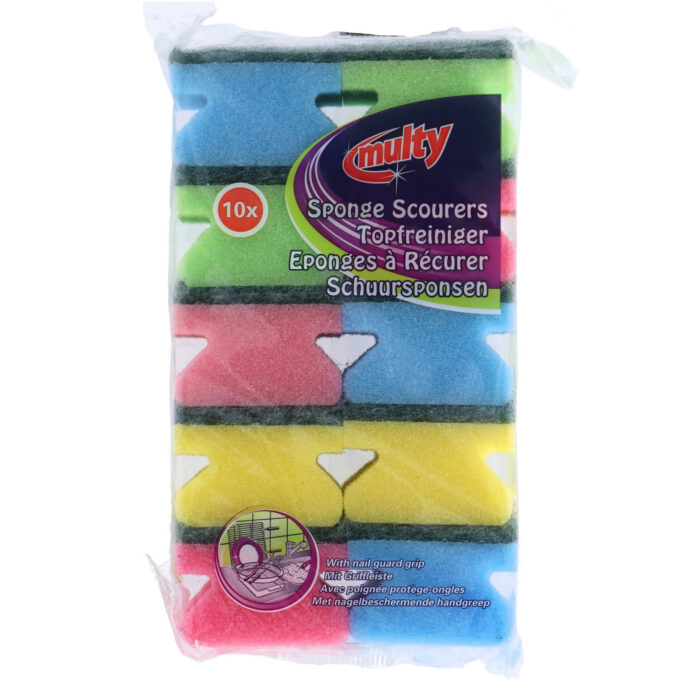 Schuursponsen 10 stuks easy grip multy - Afbeelding 5
