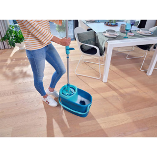 Leifheit Vloerwisser Clean Twist M Klittenband Ergo - 33 Cm Dweil Set Compleet - Afbeelding 5