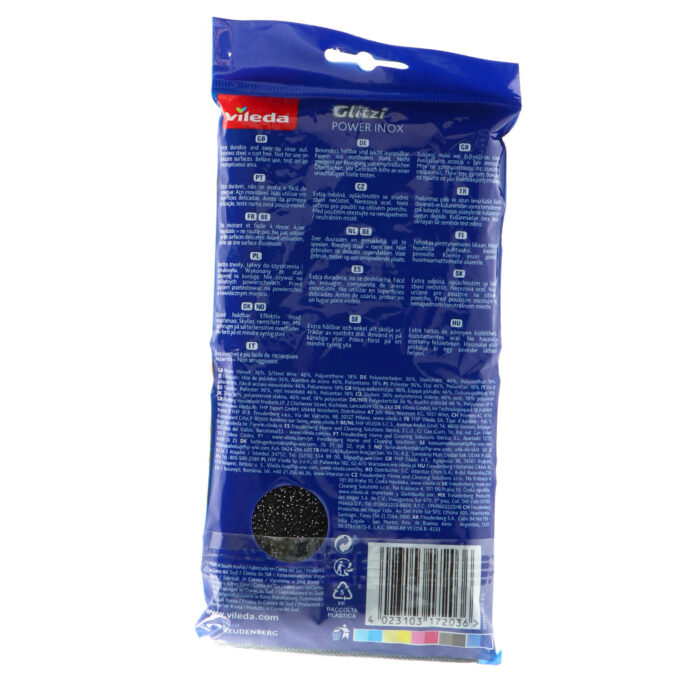 Glitzi Power Inox Vileda schuursponsen 2 stuks stuks - Afbeelding 5