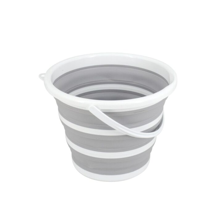 Clean home opvouwbare emmer 10 liter grijs