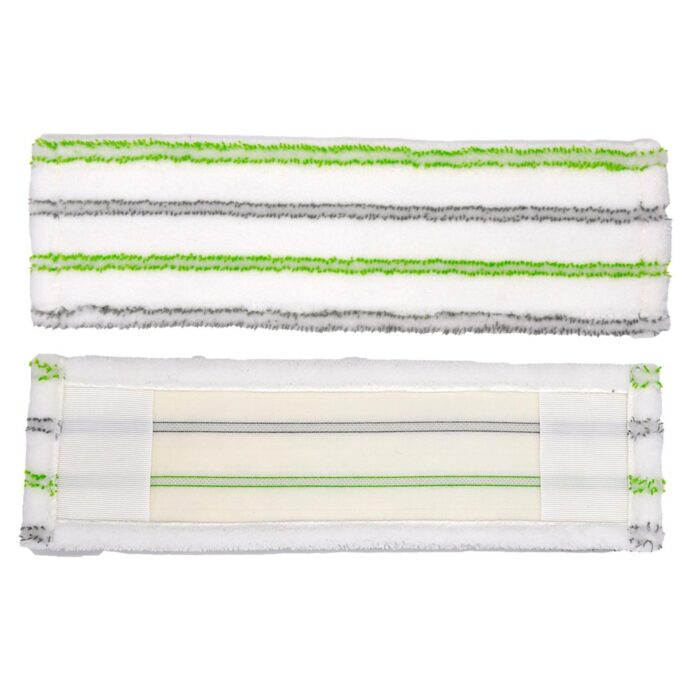 Clean home microvezel dweildoeken wit/groen 2 stuks