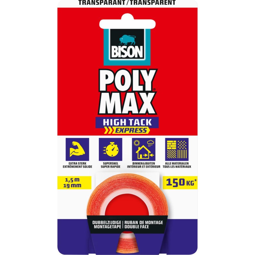 Bison Poly Max Tape Transparant 1