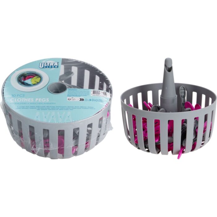 Wasknijpermand met 30 knijpers