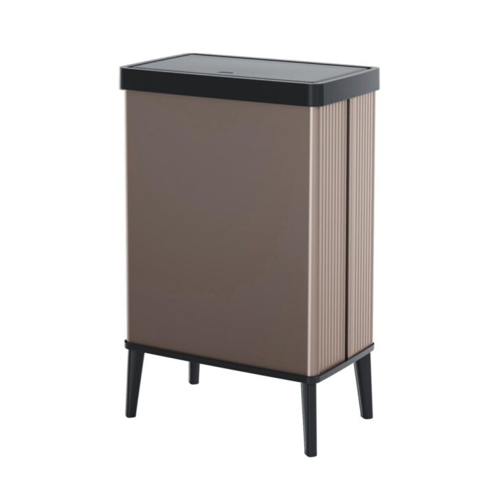 Curver verto high prullenbak 54L push pearl rose