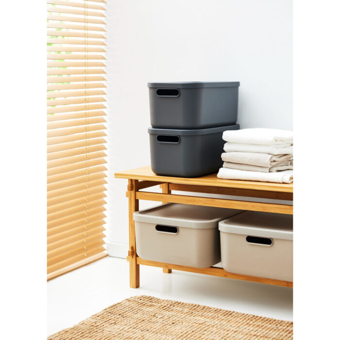 Decoratie opbergbox Albula Light 12 L antraciet - Afbeelding 4