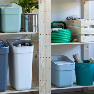 Curver afvalbak Ready to collect 20L blauw grijs - Afbeelding 5