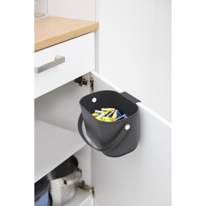 Bio afvalbakje 3,2 l Albula antraciet - Afbeelding 2