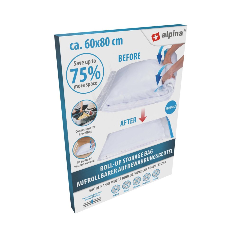 Opbergzak oprolbaar 60x80cm