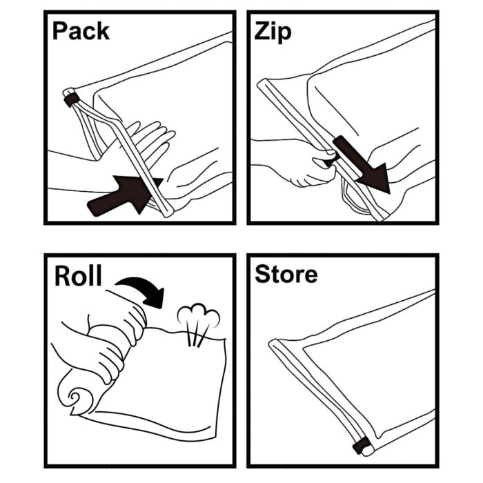 Opbergzak oprolbaar 60x80cm - Afbeelding 6
