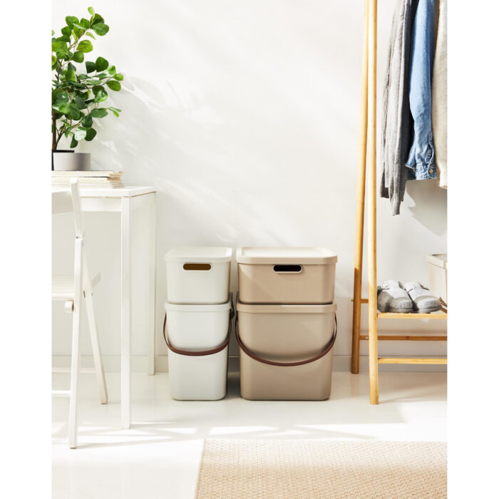 Decoratie opbergbox Albula Light 20 L cappuccino - Afbeelding 6