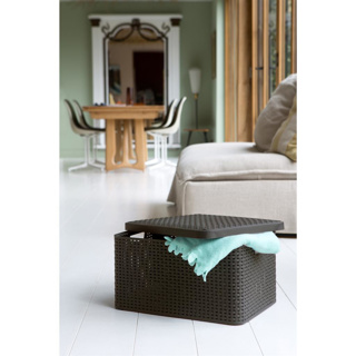 Curver Style Mandje 30L L Deksel Antraciet - Afbeelding 3